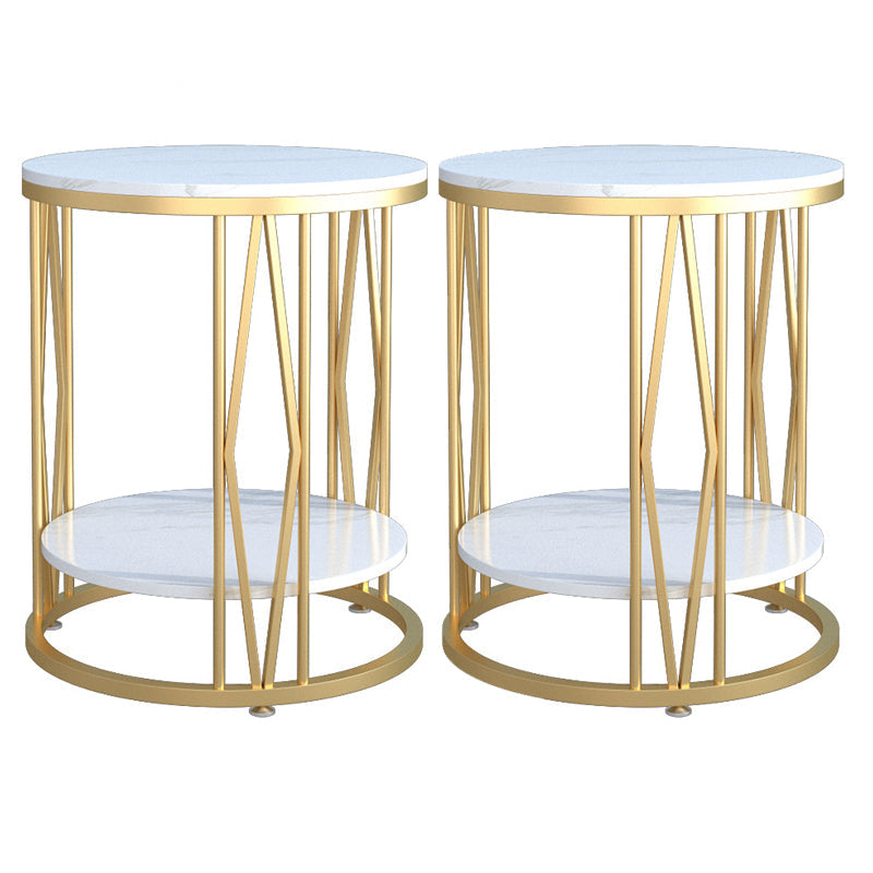 Pantalla de noche industrial de la mesa del estante inferior soporte de noche para dormitorio