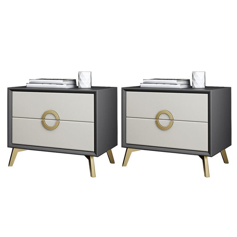 Abitacolo in legno massiccio in legno da 18,5 pollici comodini da tavolo con 2 cassetti