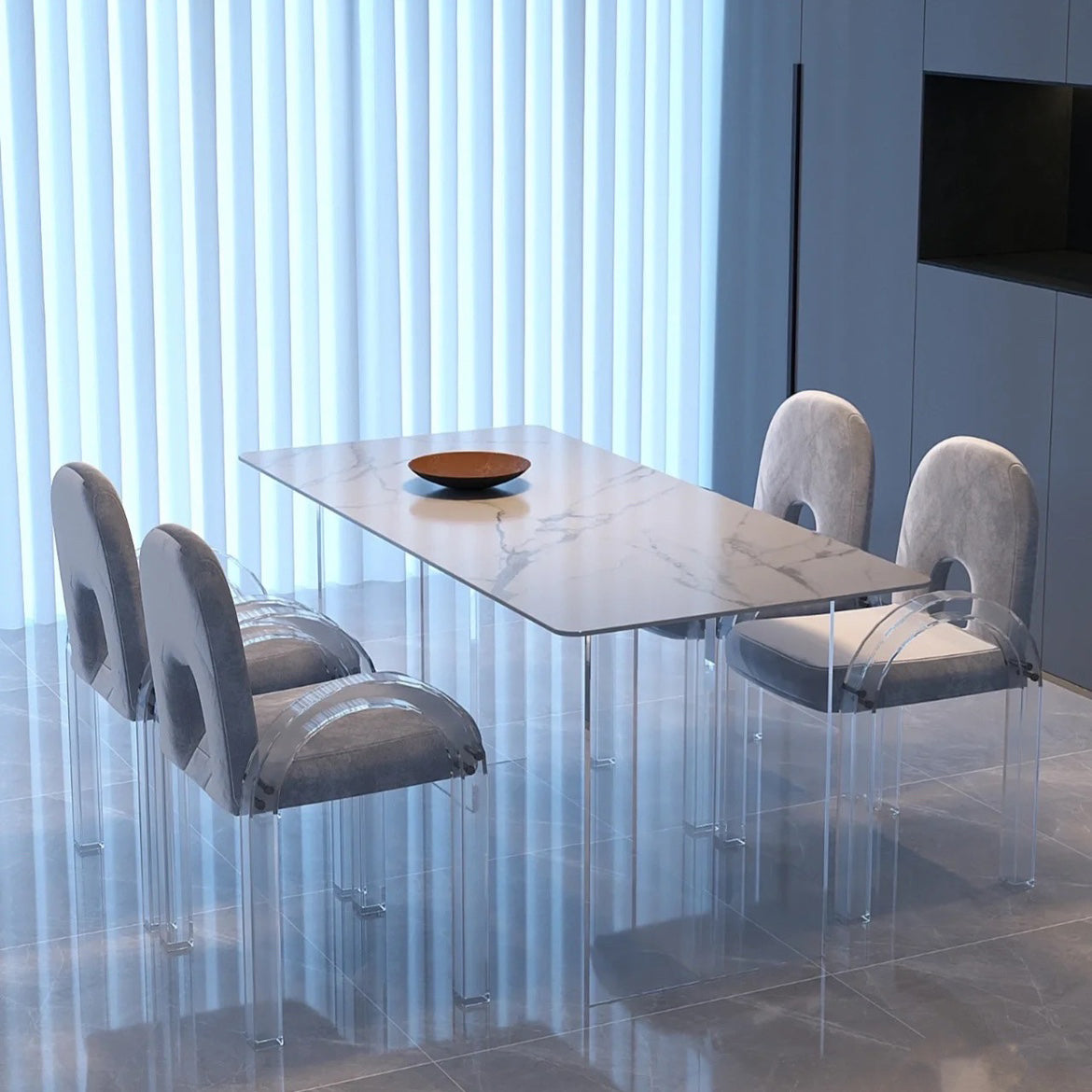 Moderne eetkamer 1/5 stuks rechthoekige stenen eettafel voor eetkamer keuken