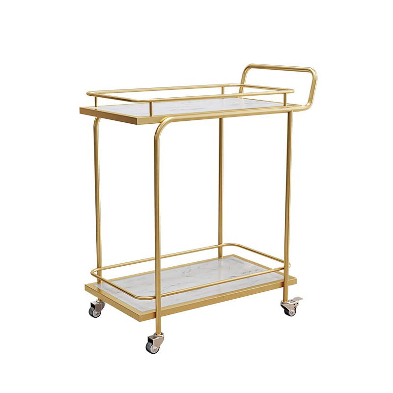 Contemporary Metal Prep Table 33.86"H Rolling Prep Table with Open Storage