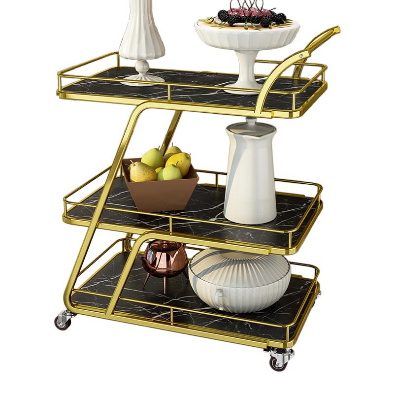 Tavolo di preparazione in metallo contemporaneo 35.43 "H tavolo da preparazione a rotolamento per sala da pranzo