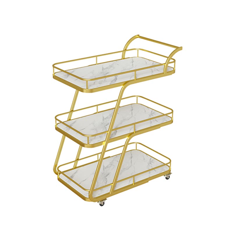 35.43" High Rolling Contemporary Prep Table Metal Prep Table with Open Storage