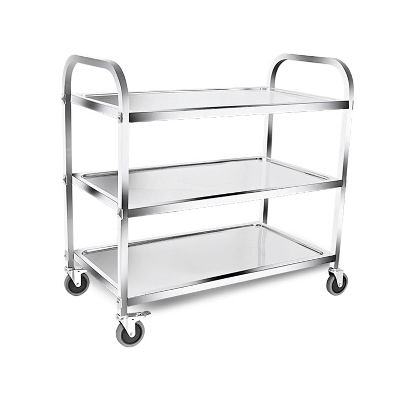 Contemporary Rolling Prep Table Metal Prep Table with Open Storage 3 Clearhalo 'furn' 'furn_kitchen_islands_carts' 'Furniture' 'Kitchen & Dining Furniture' 'Kitchen Islands & Carts' 'kitchen_islands_carts' 5873279