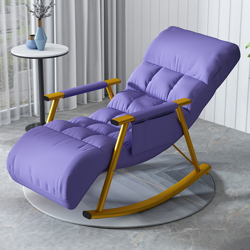 Chaise de fauteuil inclinable moderne Chaise à bascule de couleur unfted avec cadre gris