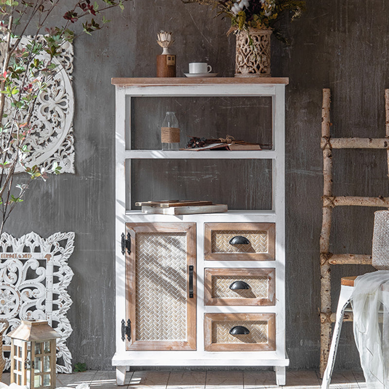 Contemporary 13.8" Wide Wooden Chest, Rectangle Accent Cabinet with Drawer