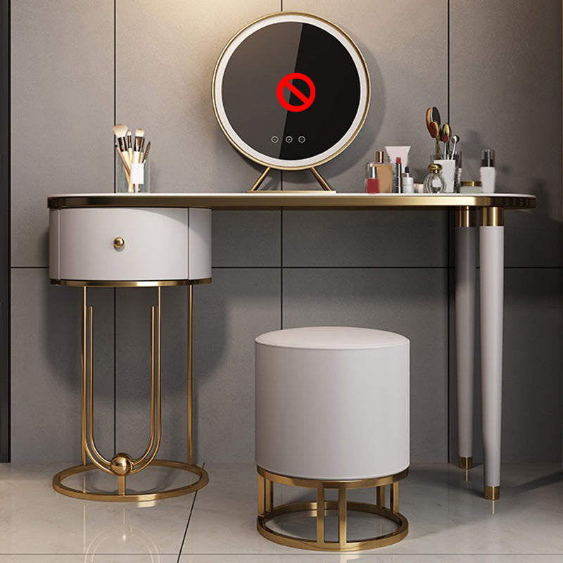 Table de vanité de maquillage de maquillage en ardoise glam