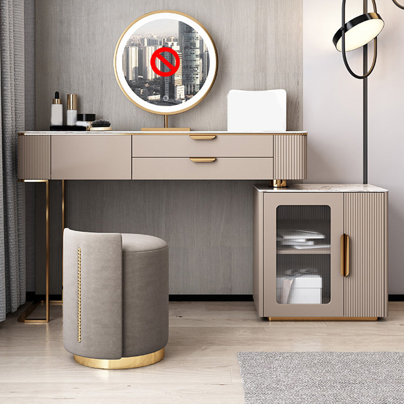 Mesa de maquillaje de tocador de madera maciza juego de tocador