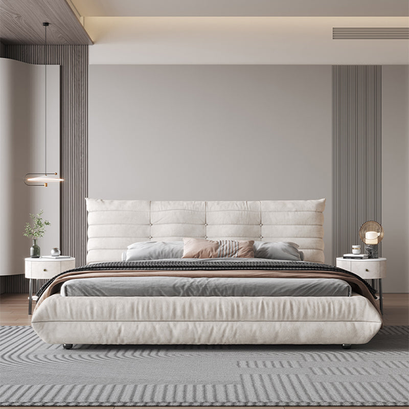 37,4 "Lit en panneau de glamour de haut et lit standard rembourré en blanc