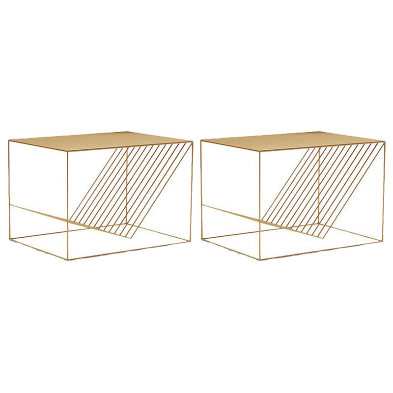 Metallbett Nachttisch unterer Regal Akzenttisch Nachttisch für Schlafzimmer