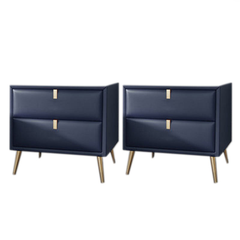 2ドロワーのベッドサイドキャビネット19.5 "の高さの脚には、夜のテーブルが含まれています