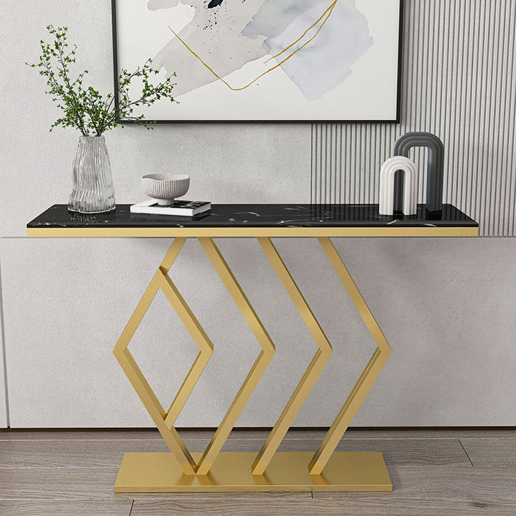 Tavolo da divano di divano console in marmo contemporaneo tavolo da ferro rettangolare per sala