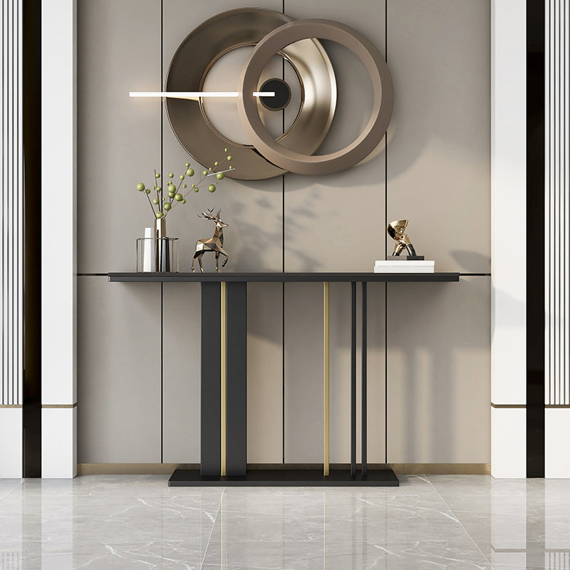 Tavolo da divano di divano console in marmo moderno tavolo da parte di rettangolo resistente alla sala per Hall