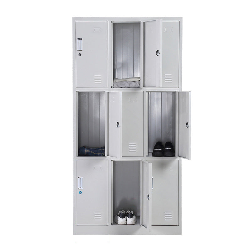 Metal Wardrobe Cabinet Contemporary Grey Wardrobe Armoire for Home 9 Clearhalo 'Armoires & Wardrobes' 'armoires_wardrobes' 'Bedroom Furniture' 'furn' 'furn_armoires_wardrobes' 'Furniture' 5877777