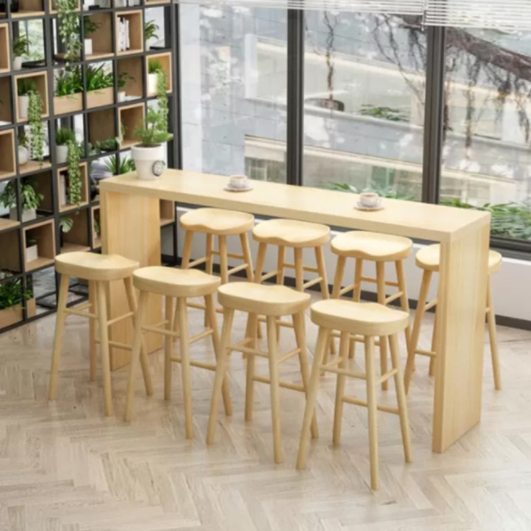 1/3/9 piezas Mesa de mesa de pub rectangular moderna con taburetes sin espalda
