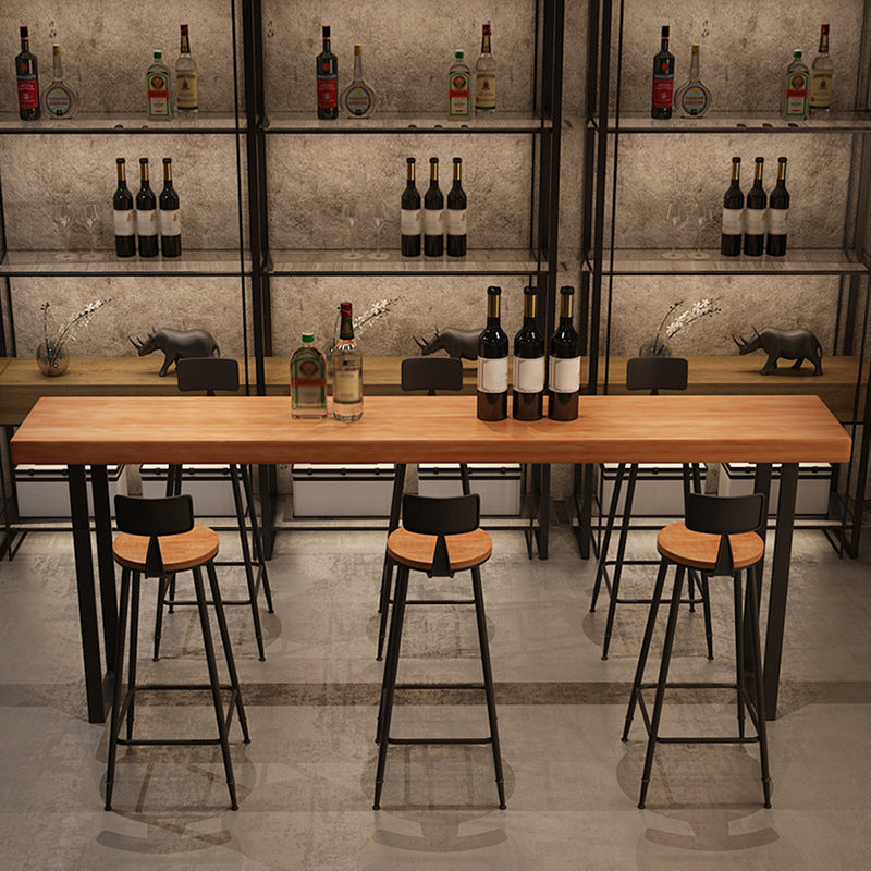 Tavolo da pub moderno altezza in legno massiccio tavolo da bar rettangolo per interno