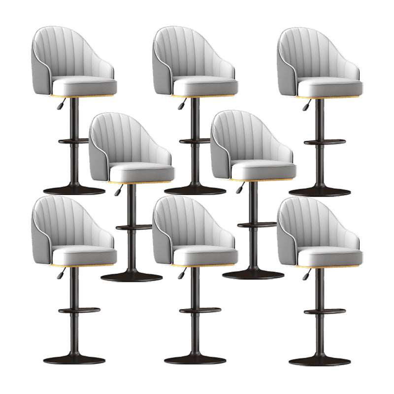 Casa sgabello in pelle girevole a casa regolabile sgabello in pelle contemporanea