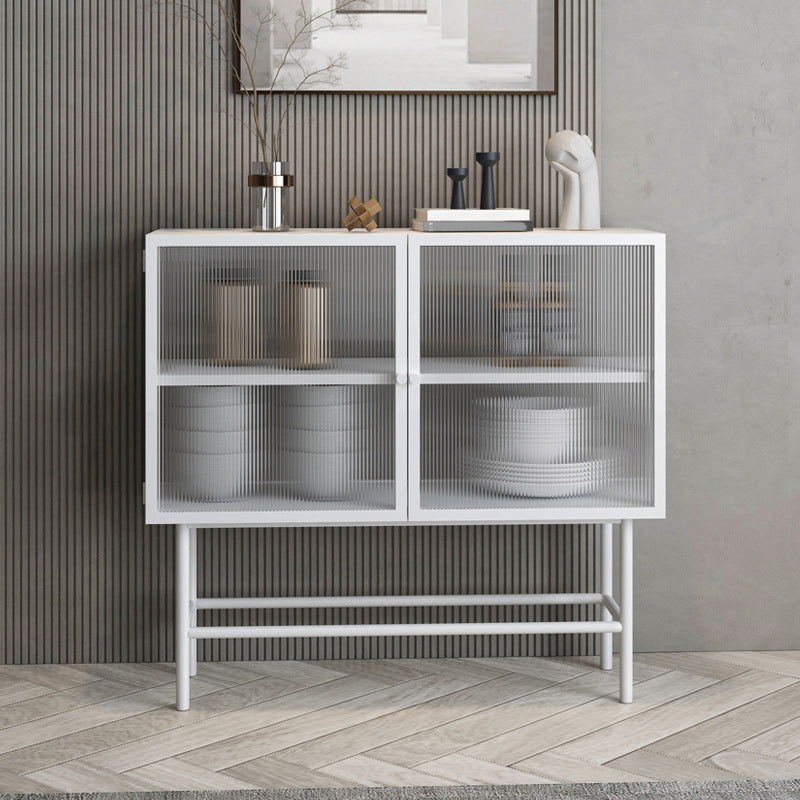 35"H Display Cabinet Glass Door Storage Cabinet for Living Room White Clearhalo 'Display & China Cabinets' 'display_china_cabinets' 'furn' 'furn_display_china_cabinets' 'Furniture' 'Kitchen & Dining Furniture' 5884942