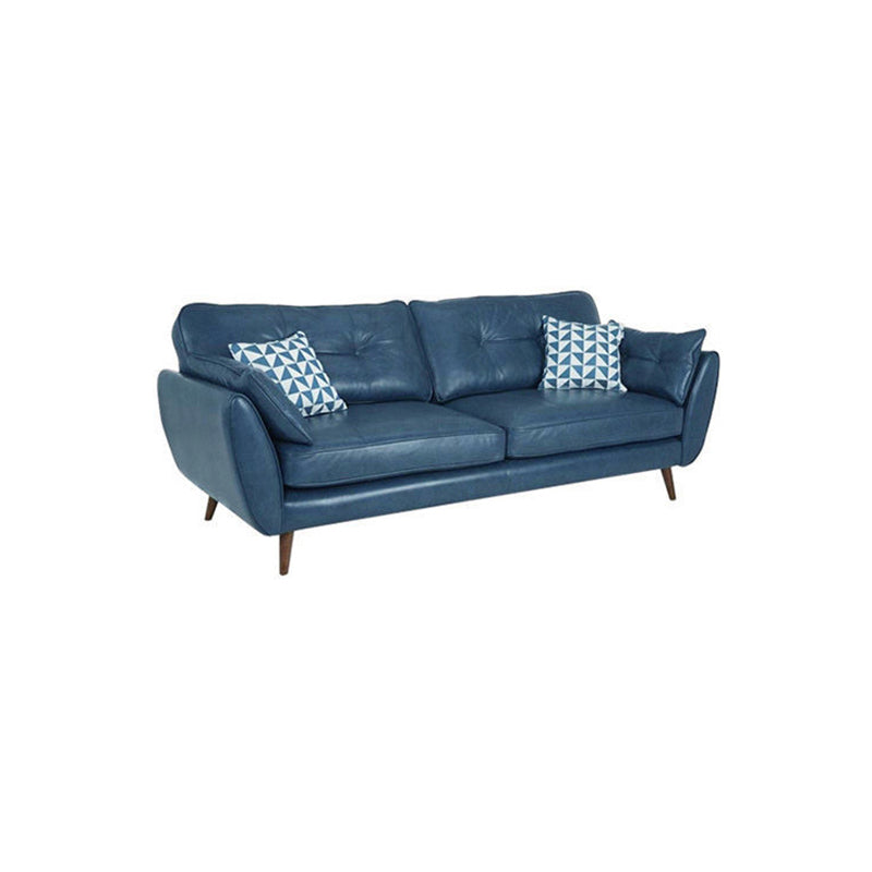 33,46 "ausgestellter Armsofa mit getuftetem Split-Rücken-Sofa, blaues echtes Leder