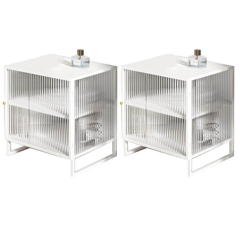 Comodino moderno per letto in metallo 1 gambe incluse con mobile da letto