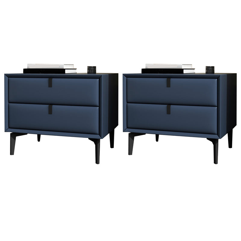 Glam Bedside Cabinet Solid Wood Night Table with Legs Included Royal Blue 2 Piece Set Clearhalo 'Bedroom Furniture' 'furn' 'furn_night_stand' 'Furniture' 'night_stand' 'Nightstands' 5890355