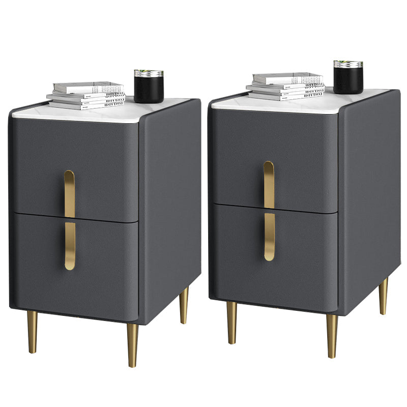 19.69 "Las patas de la mesa nocturna de piedra de 2 corteses de altura incluyen el gabinete de la cama de madera maciza