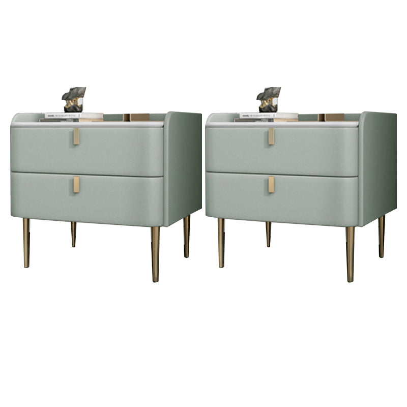 Les jambes de chevet de lit en pierre incluent la table de nuit avec 2 tiroirs