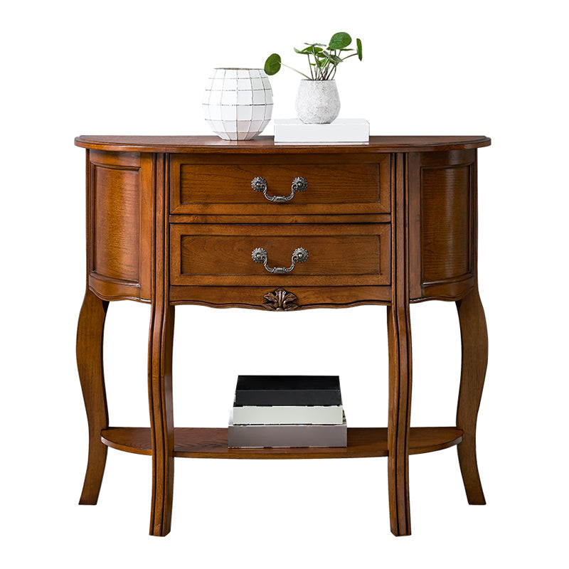 Console moderna di metà secolo Tavolo da divano di divani in legno massiccio