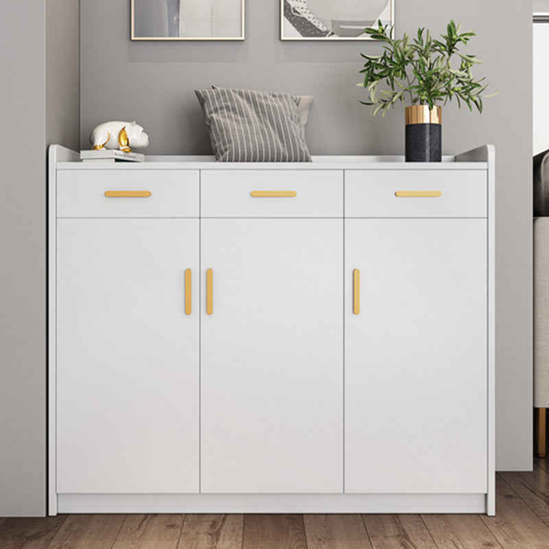 Modern Wood Cabinet Bar Pulls Rectangle Side Cabinet with Drawer