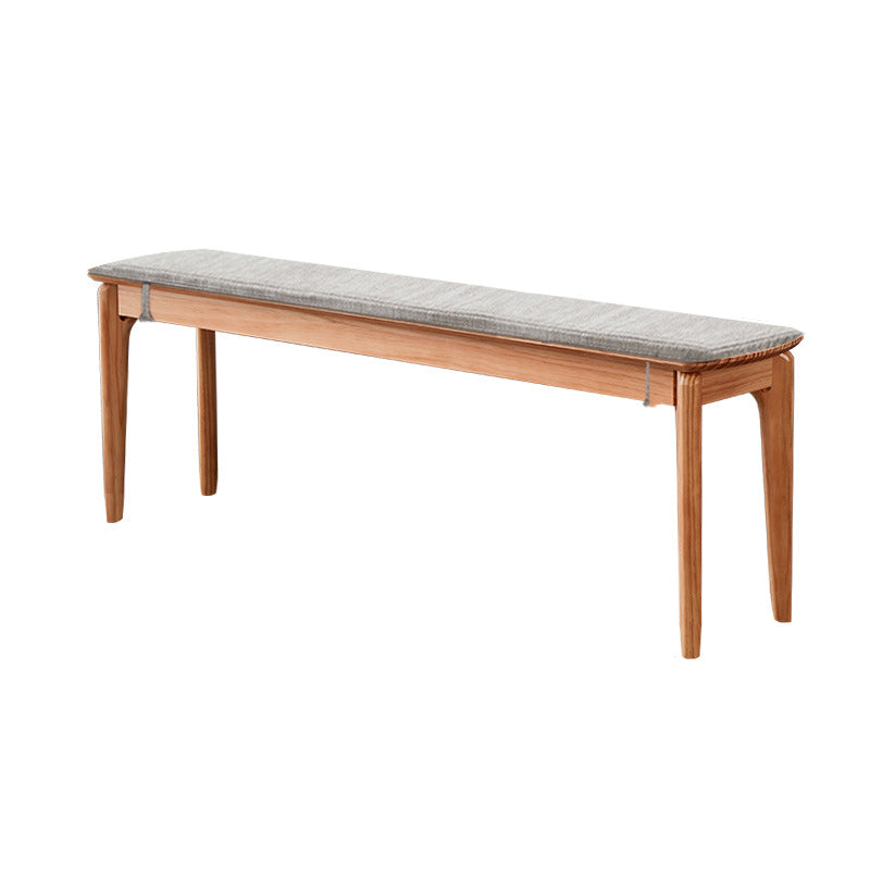Rectangle 11.8" Wide Entryway Bench Modern Solid Wood Bench in Pine Wood-Grey Clearhalo 'Benches' 'Chairs & Seating' 'furn' 'furn_benches' 'Furniture' 'Living Room Furniture' 5893090