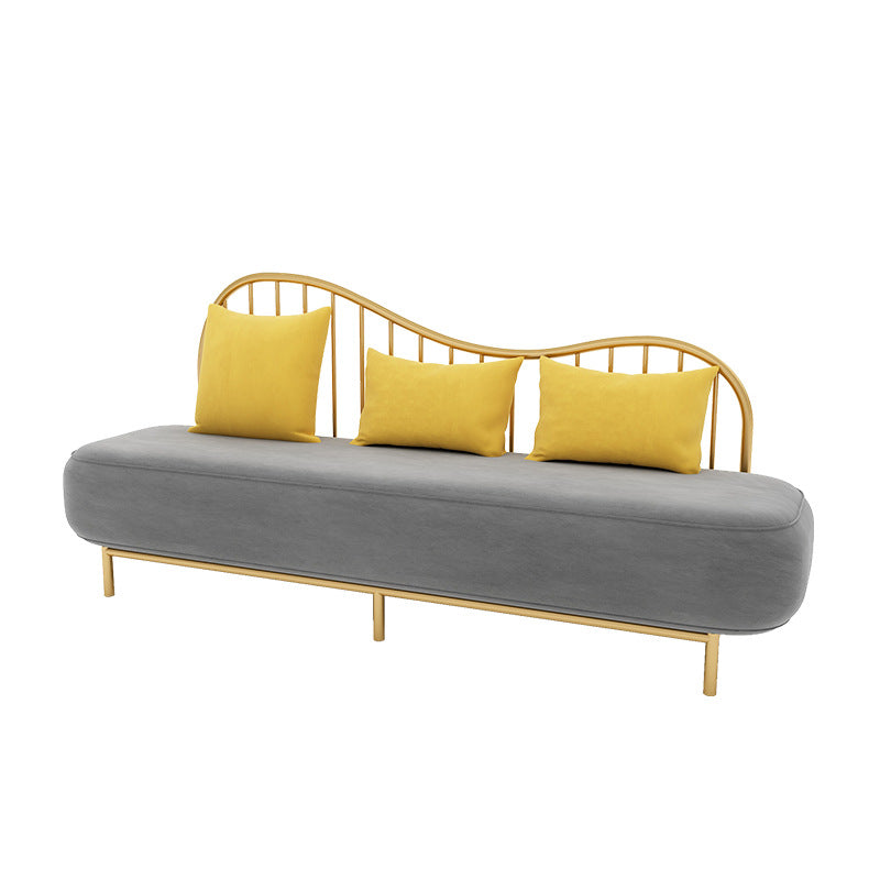 Samt Modern Style Soatine Statement Armsless Sofa mit 1/3 Kissen