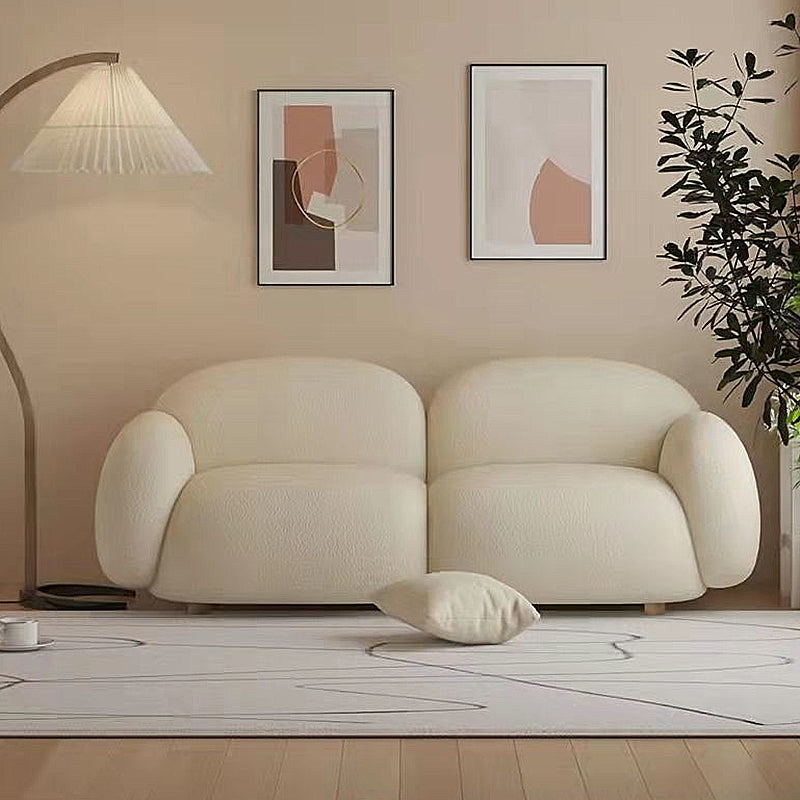 Faux Leather Modern Sofa 28,35 "Hoge strakke achterkant 2-zits loveseat