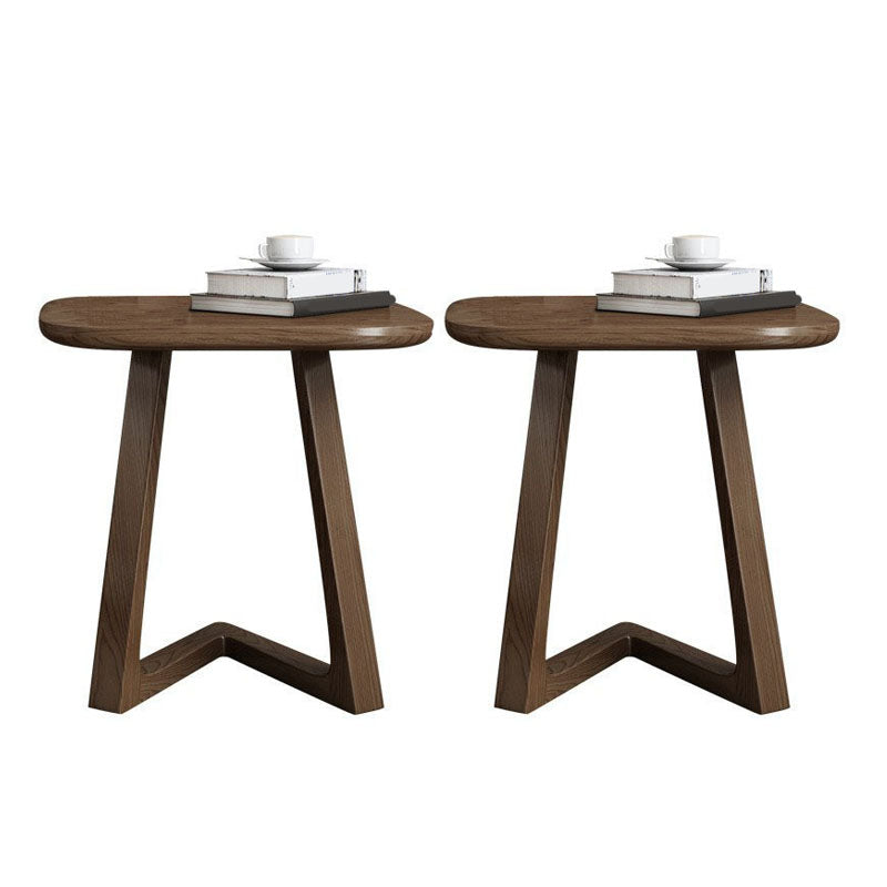 Mesa lateral superior cuadrada de madera sólida 19.7 "de altura Resumen de la mesa de la base de la altura