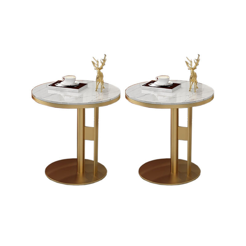 19.69" Tall Contemporary Style Side End Table Round Sofa Side Accent Table