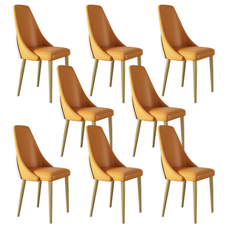 グラムスタイルのダイニングチェアPUレザーダイニングサイドチェアインドア用