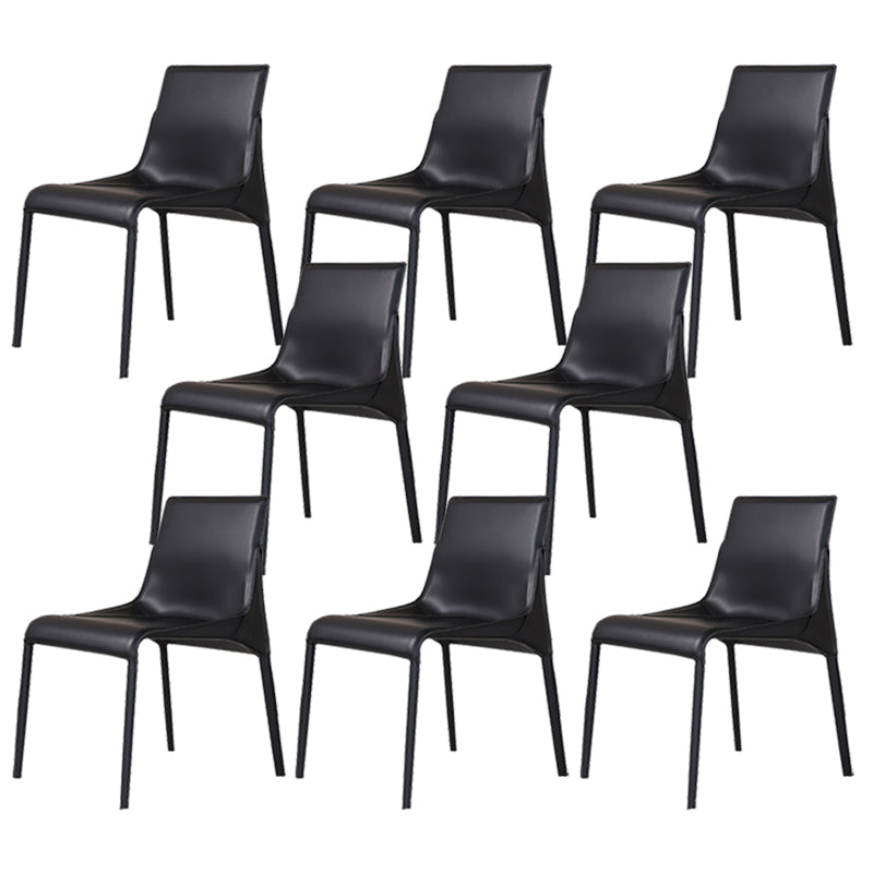 Upholstered Dining Chairs Modern Faux Leather Dining Side Chair