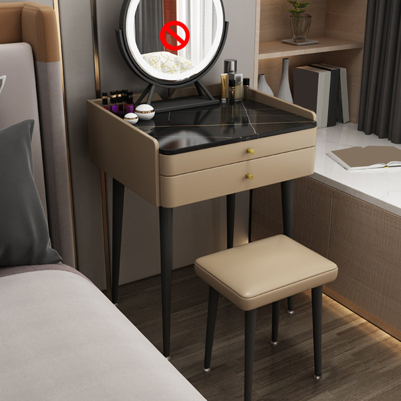 23.62 "Mesa de tocador de piedra ancha Mesa de tocador de maquillaje moderno con cajones de almacenamiento