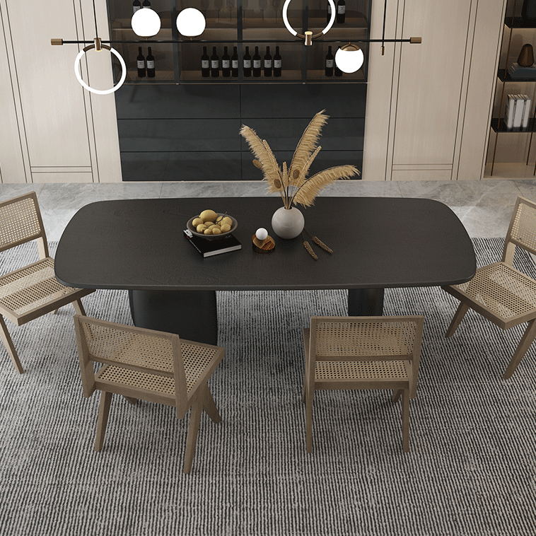 Modern 1/2/4/5 stukken Dinerset rechthoekige dennenhout eettafel voor eetkamer keuken