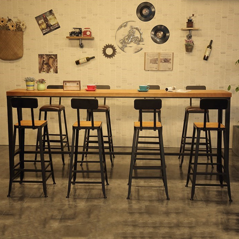 Industriale 1/4/5/9 pezzi tavolo da bar set rettangolo tavolino in legno di pino per barra