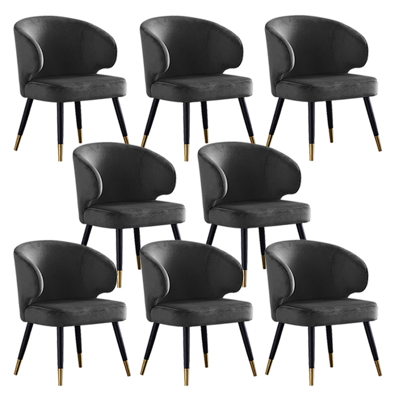 Velvet Dining Arm Chair Upholstered Dining Accent Chair for Home
