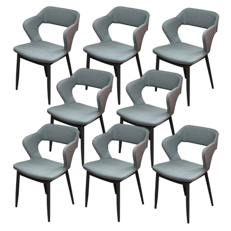 Sedia da pranzo in stile industriale sedia da pranzo senza braccio con gambe di metallo per cucina