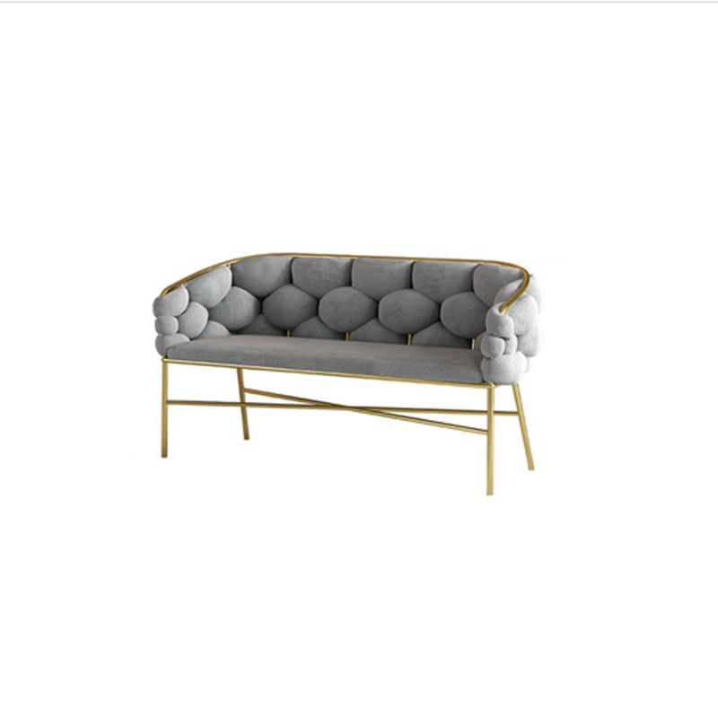 Keks -Rücken -Sofa 23,62 "tiefe, abgerissene Armsofa mit goldenem Rahmen