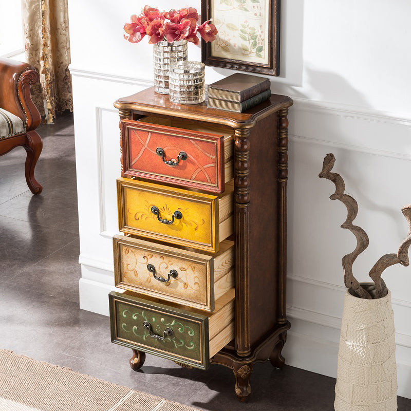 Gabinete lateral moderno de mediados de siglo Manualización de madera gabinete con cajón