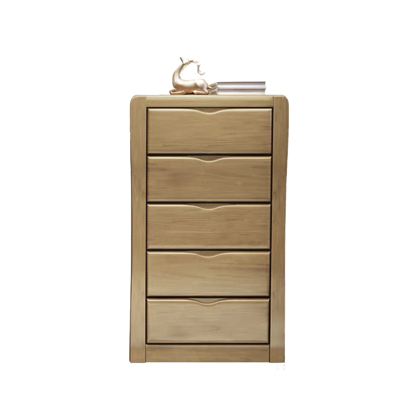 Modern Wood Cabinet Grooves Rectangle Side Cabinet with Drawer