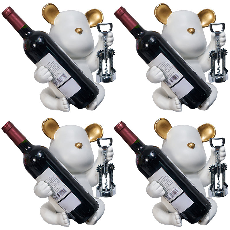 Porte-bouteille en résine de table à vilting moderne pour salon