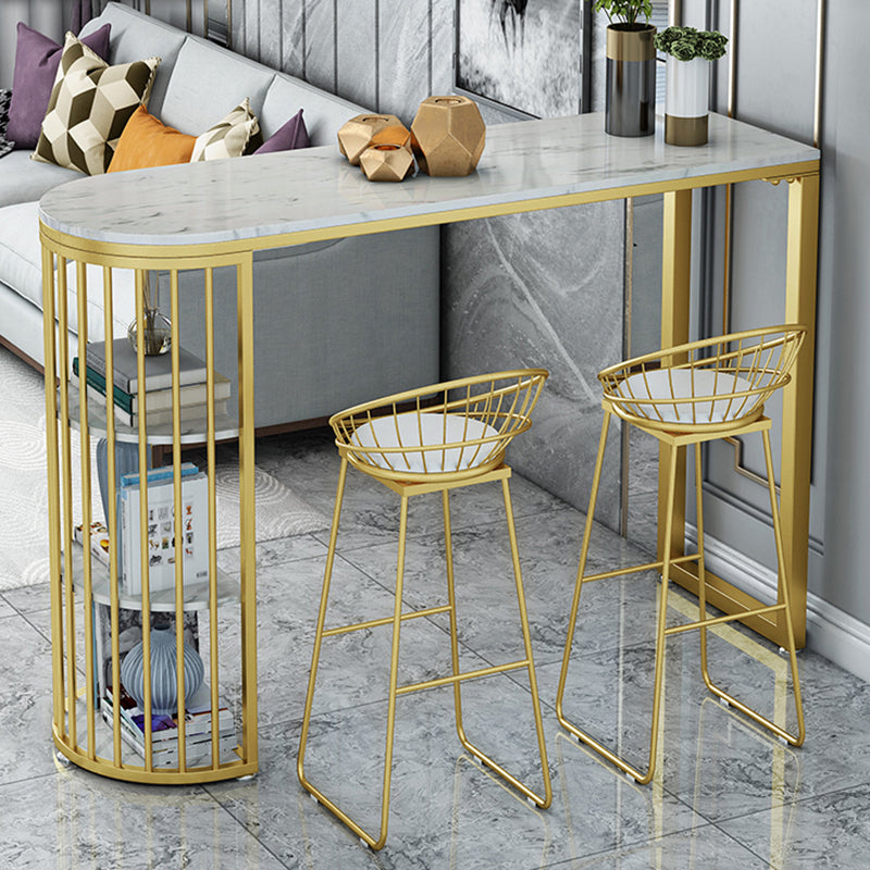 Tavolo da bar in stile glam in finta tavolo da pranzo a doppio piedistallo per soggiorno per soggiorno