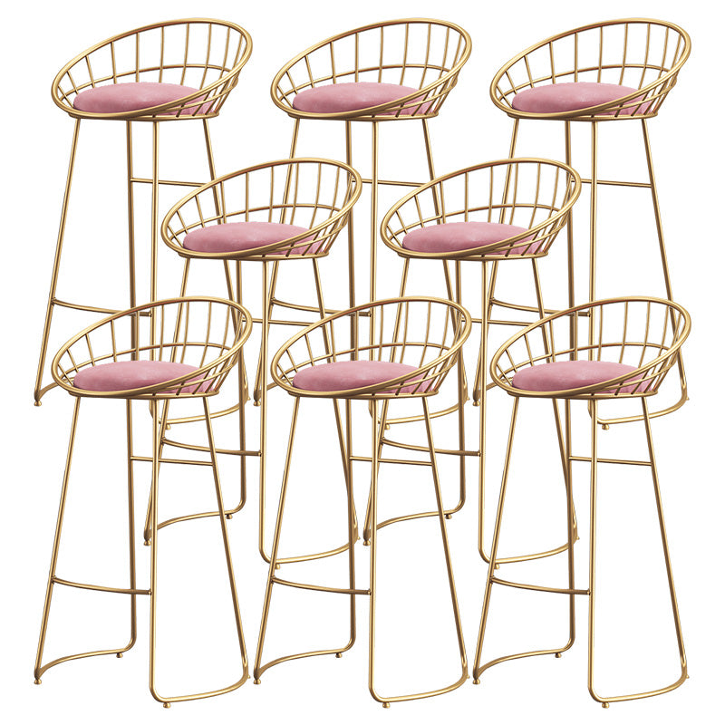 Sgabello da bar senza braccio in metallo moderno sedia da bar senza braccio posteriore con gambe metalliche