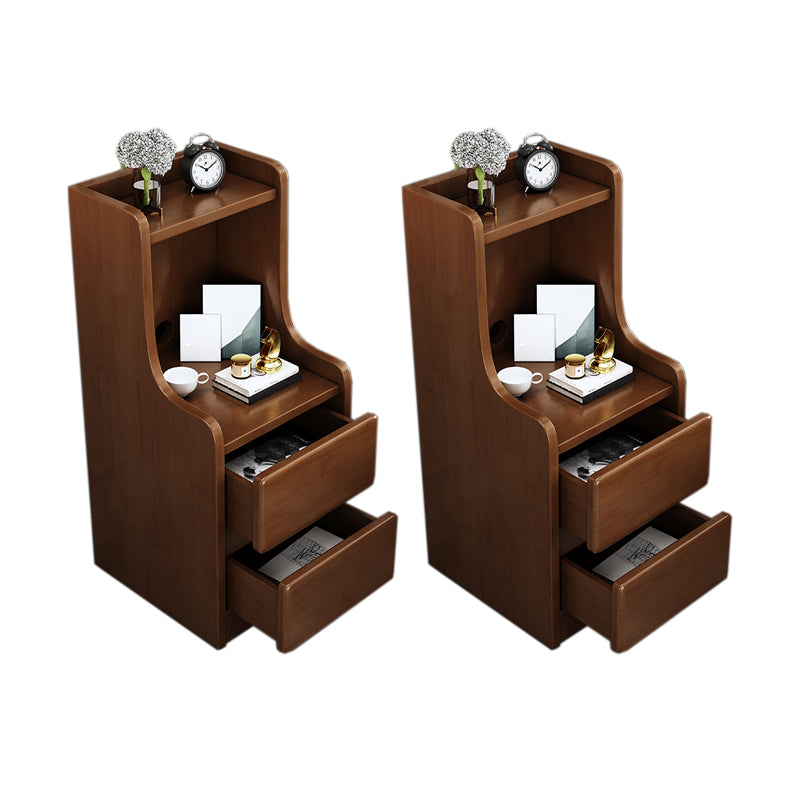 引き出し付きのソリッドウッドベッドナイトスタンドコンテンポラリーナイトテーブル
