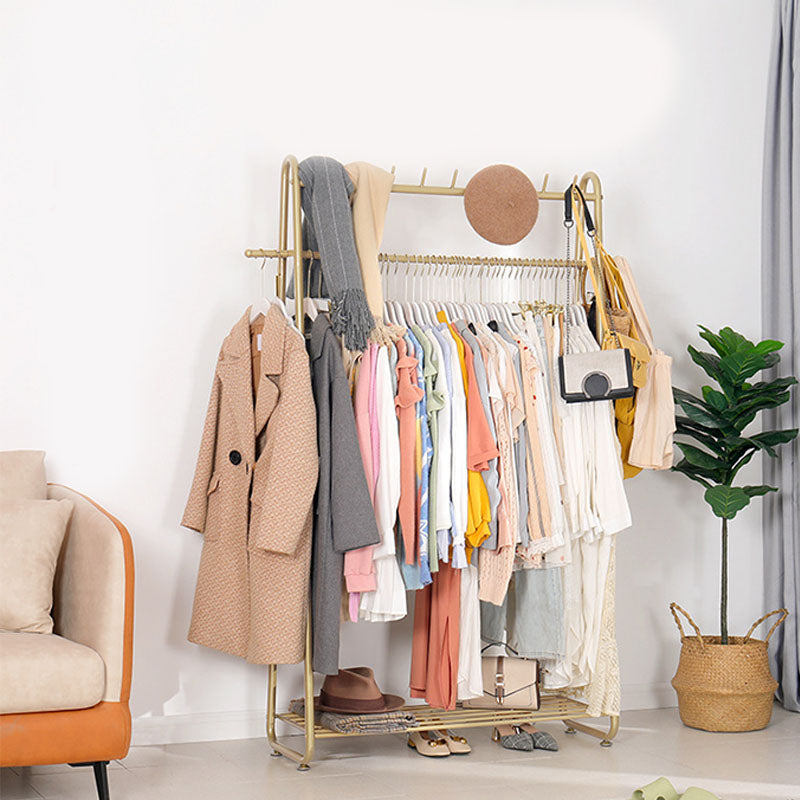 Kit d'entrée moderne en métal encadré des rails suspendus et 5 crochets avec un cintre de manteau inférieur