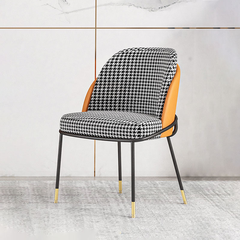 Gestoffeerde zijstoel Scandinavisch design armloze vaste achterstoel voor thuis