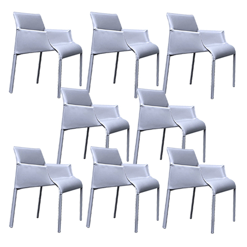 Contemporary Faux Leather Guest Chair Upholstered Dining Arm Chair